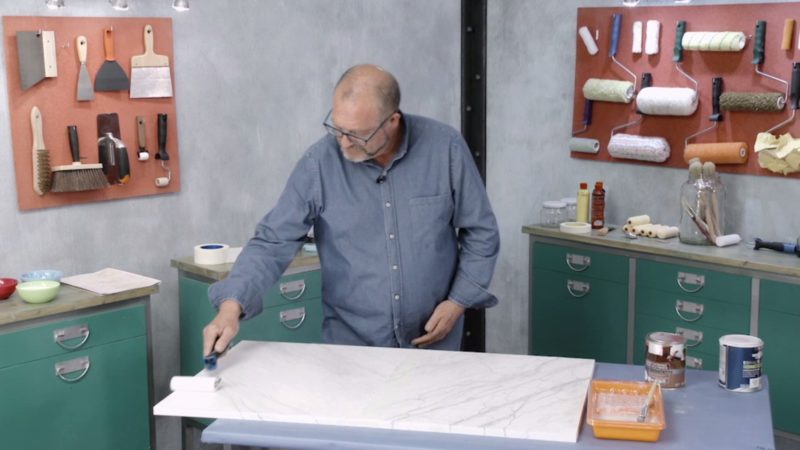 imitar pared mármol _ aplicar barniz imitar pared mármol _ aplicar barniz